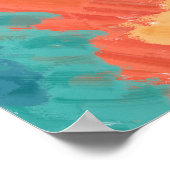 Abstract kleurig schilderen poster (Hoek)