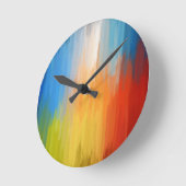 Abstract kleurig schilderen ronde klok (Hoek)