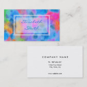 Abstract kleurig schilderen visitekaartje (Voorkant / Achterkant)