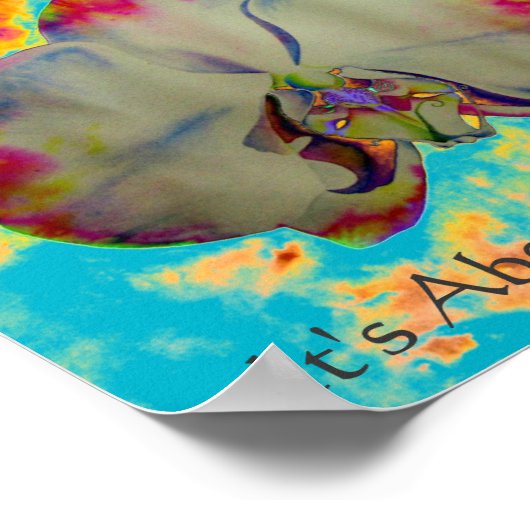 Abstract kleurig schilderij van waterverf orchidee poster (Hoek)