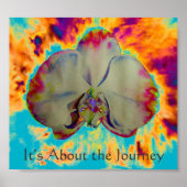 Abstract kleurig schilderij van waterverf orchidee poster (Voorkant)