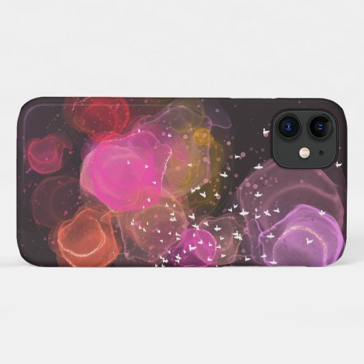 Abstract kleurig vogelpatroon Case-Mate iPhone case (Achterkant (horizontaal))