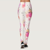 Abstract kleurig vogelpatroon leggings (Achterkant)