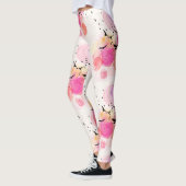 Abstract kleurig vogelpatroon leggings (Links)