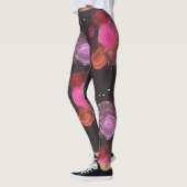 Abstract kleurig vogelpatroon leggings (Links)