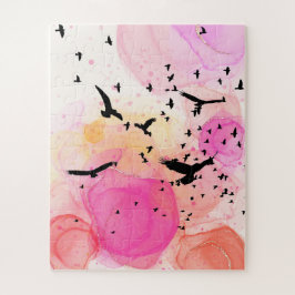 Abstract kleurig vogelpatroon legpuzzel