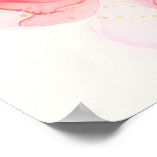 Abstract kleurig vogelpatroon poster (Hoek)