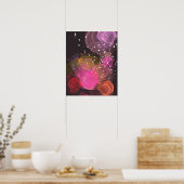 Abstract kleurig vogelpatroon poster (Keuken)