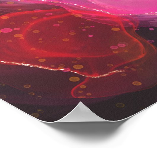 Abstract kleurig vogelpatroon poster (Hoek)