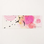 Abstract kleurig vogelpatroon yogamat (Voorkant (horizontaal))