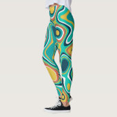 Abstract kleurig vormpatroon leggings (Links)