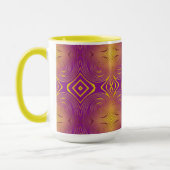 abstract kleurig zwenkpatroon koffie mok (Links)