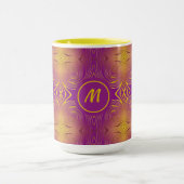 abstract kleurig zwenkpatroon koffie mok (Midden)