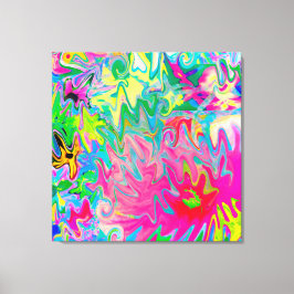 Abstract kleuring van de bloemtuin canvas afdruk