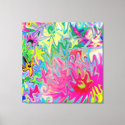 Abstract kleuring van de bloemtuin canvas afdruk (Voorkant)