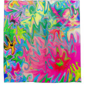 Abstract kleuring van de bloemtuin douchegordijn (Voorkant)