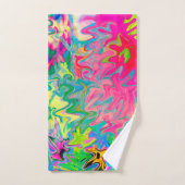 Abstract kleuring van de bloemtuin handdoek (Handdoek)