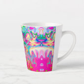 Abstract kleuring van de bloemtuin latte mok (Rechts)