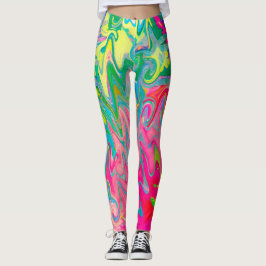 Abstract kleuring van de bloemtuin leggings