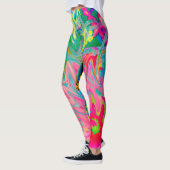 Abstract kleuring van de bloemtuin leggings (Links)