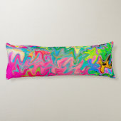 Abstract kleuring van de bloemtuin lichaamskussen (Achterkant)