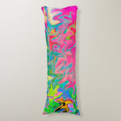 Abstract kleuring van de bloemtuin lichaamskussen (Voorkant Verticaal)