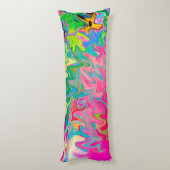 Abstract kleuring van de bloemtuin lichaamskussen (Achterkant (Verticaal))