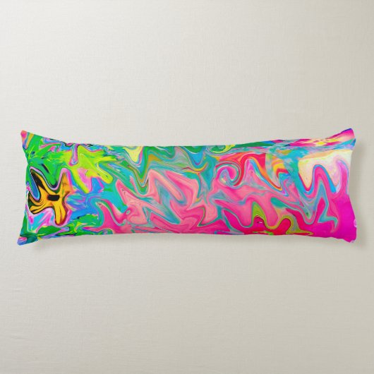 Abstract kleuring van de bloemtuin lichaamskussen (Voorkant)