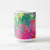 Abstract kleuring van de bloemtuin magische mok (Midden)