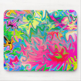 Abstract kleuring van de bloemtuin muismat