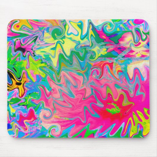 Abstract kleuring van de bloemtuin muismat (Voorkant)