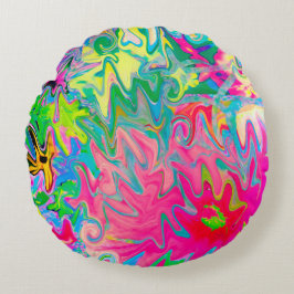 Abstract kleuring van de bloemtuin rond kussen