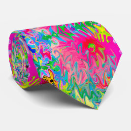 Abstract kleuring van de bloemtuin stropdas