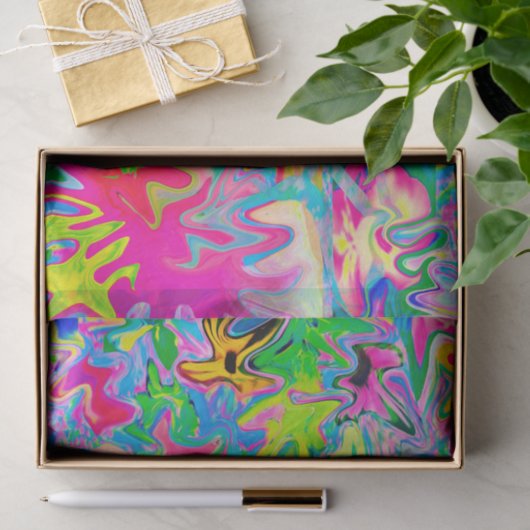 Abstract kleuring van de bloemtuin tissuepapier (Geschenk)