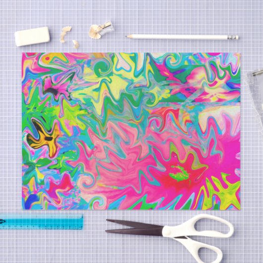 Abstract kleuring van de bloemtuin tissuepapier (Craft)