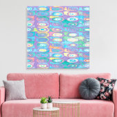 Abstract kleurpatroon 1 canvas afdruk (Insitu (Woonkamer))