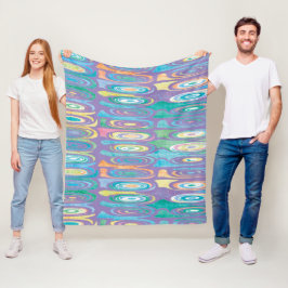 Abstract kleurpatroon 1 fleece deken