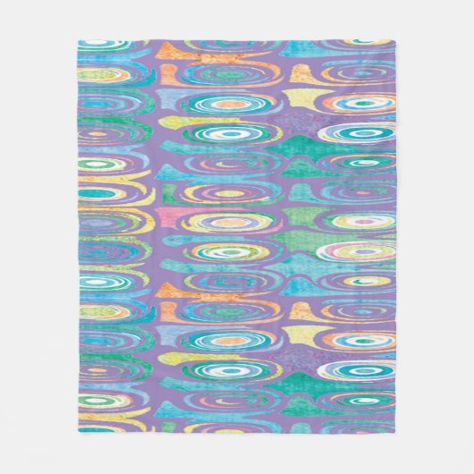 Abstract kleurpatroon 1 fleece deken (Voorkant)