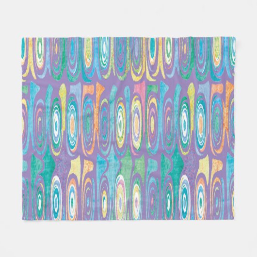 Abstract kleurpatroon 1 fleece deken (Voorkant (Horizontaal))