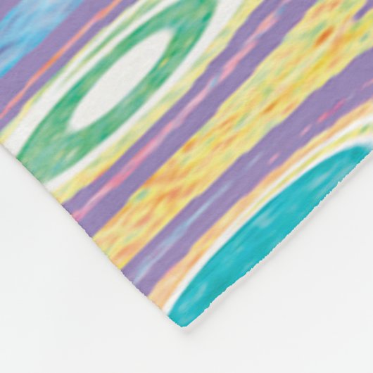 Abstract kleurpatroon 1 fleece deken (Hoek)