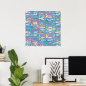 Abstract kleurpatroon 1 poster (Thuiskantoor)