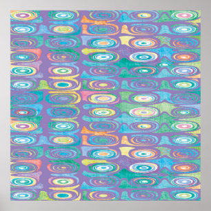 Abstract kleurpatroon 1 poster