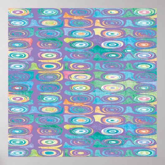 Abstract kleurpatroon 1 poster (Voorkant)