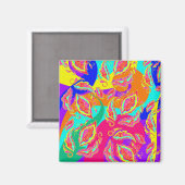 abstract kleurpatroon magneet (Voorkant / Achterkant)