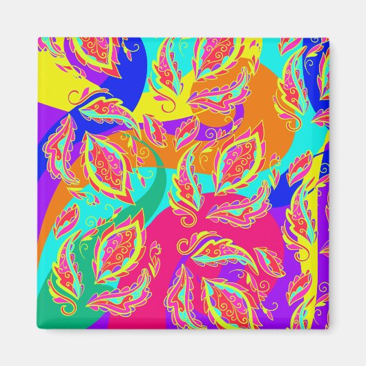 abstract kleurpatroon magneet (Voorkant)