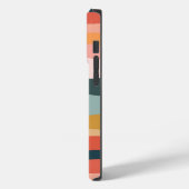 Abstract kleurrijk aards koraal streep patroon Case-Mate iPhone case (Achterkant / Links)
