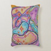 Abstract kleurrijk accent kussen (Voorkant(Verticaal))
