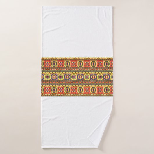 Abstract kleurrijk Afrikaans naadloos patroon met  Badhanddoek (Badhanddoek)