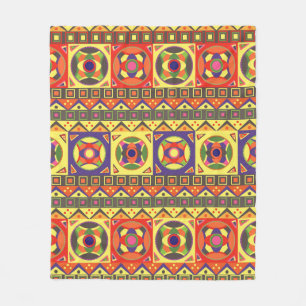 Abstract kleurrijk Afrikaans naadloos patroon met Fleece Deken