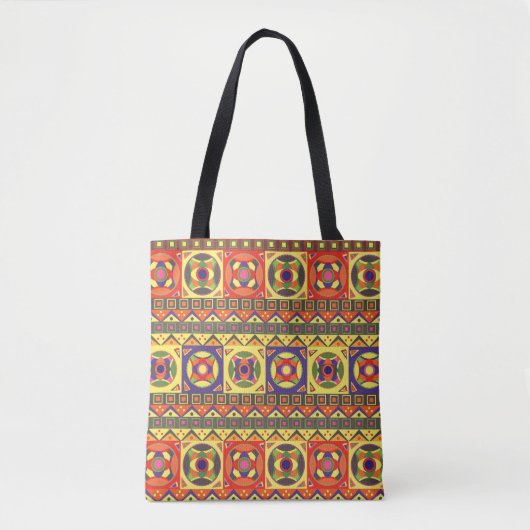 Abstract kleurrijk Afrikaans naadloos patroon met  Tote Bag (Voorkant)